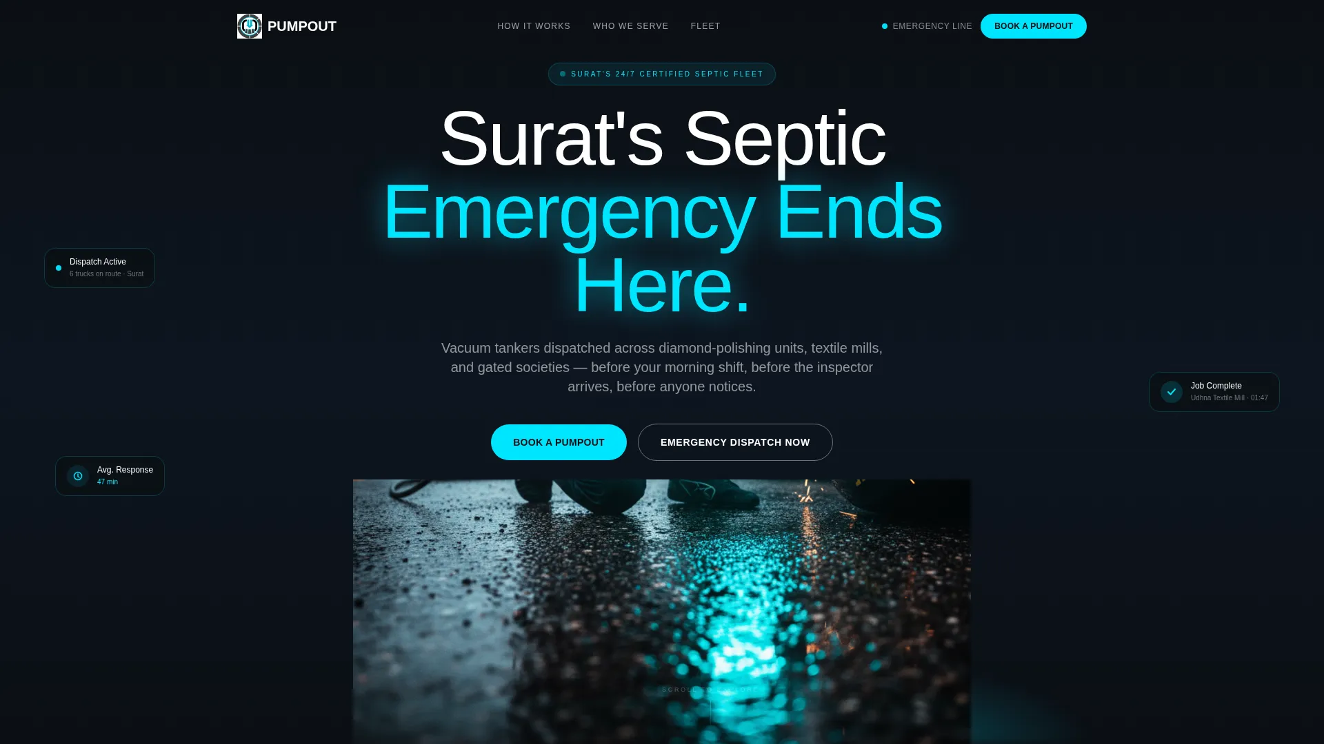 Emergency Septic Landing Page Template for Surat