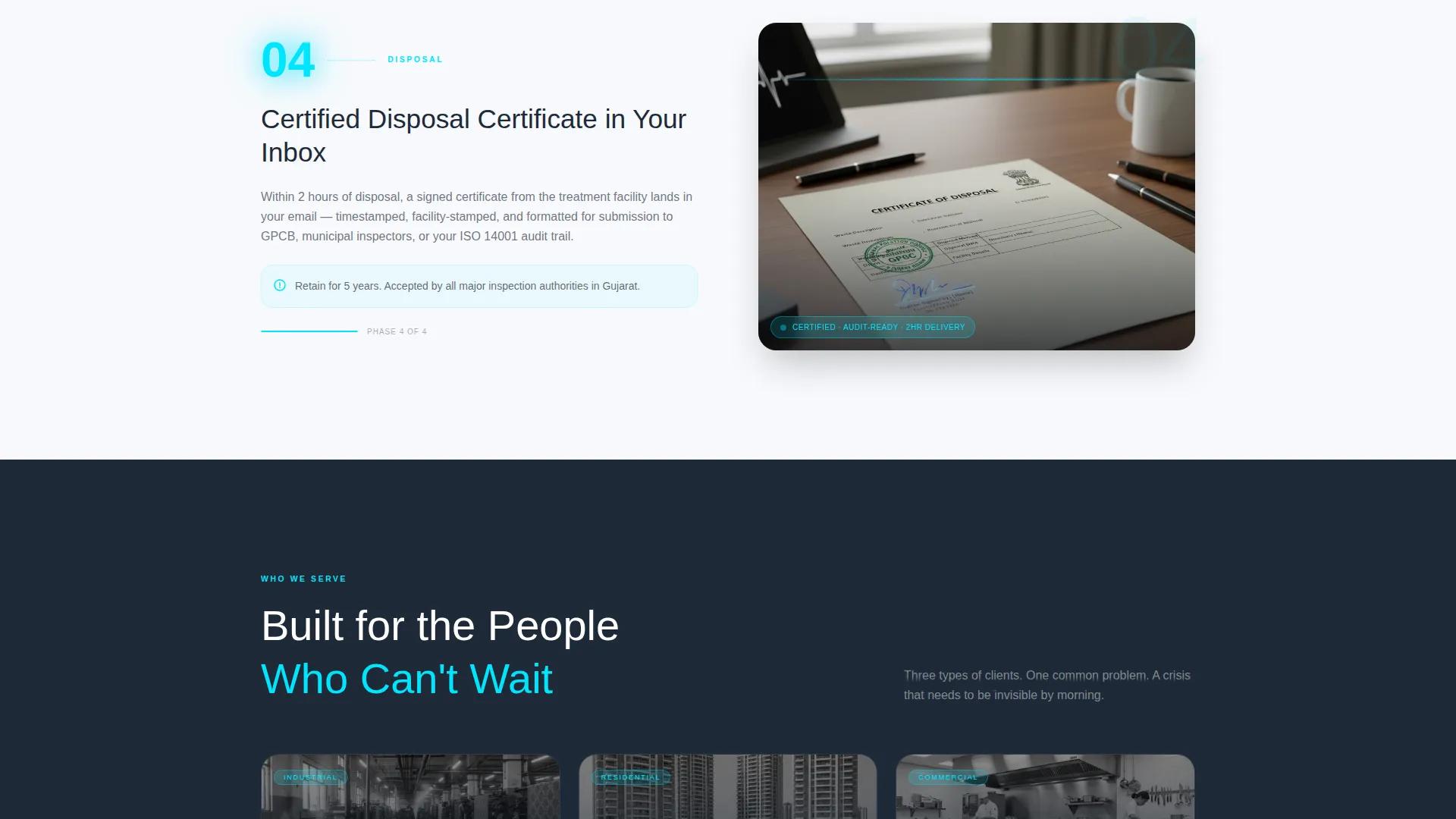 Emergency Septic Landing Page Template for Surat