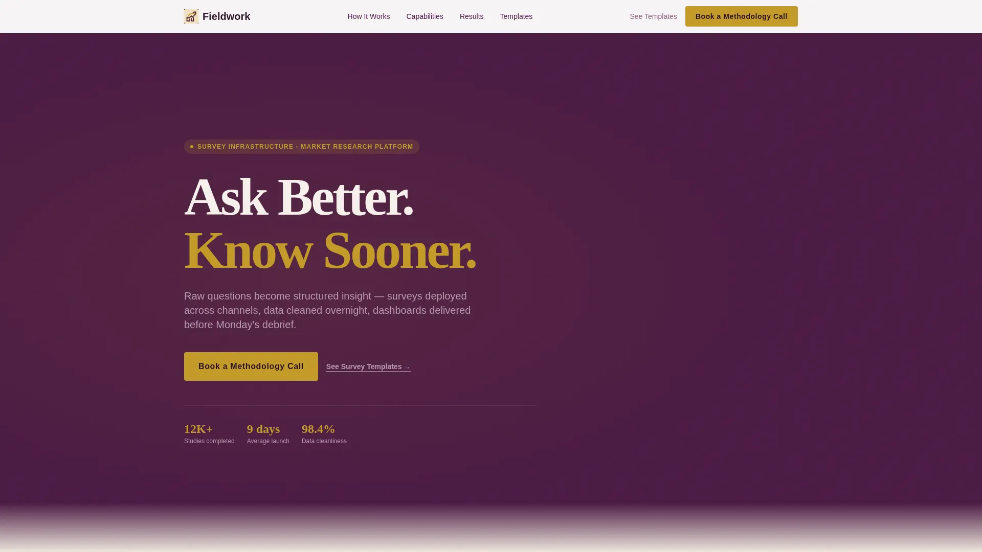 Research & Analytics Service Landing Page Template