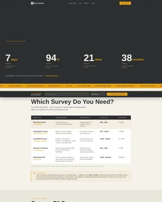 Surveyor Landing Page Template for Professional Firms