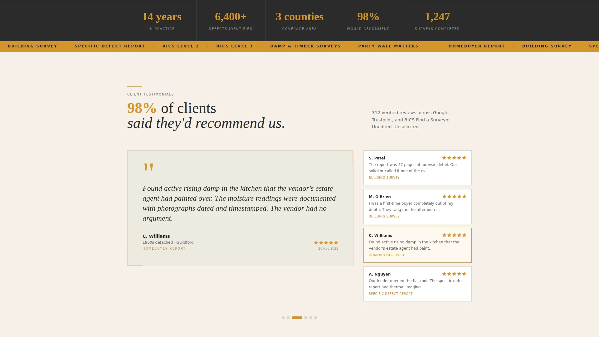 Authoritative Surveyor Landing Page Template