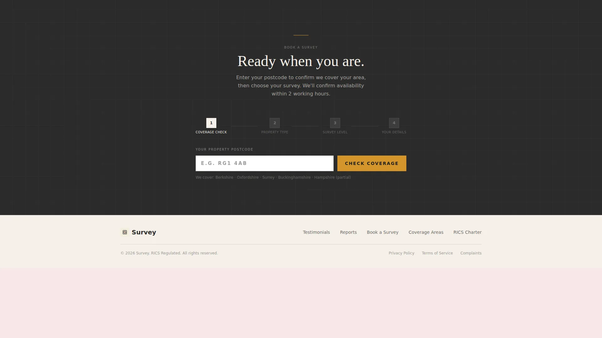 Authoritative Surveyor Landing Page Template