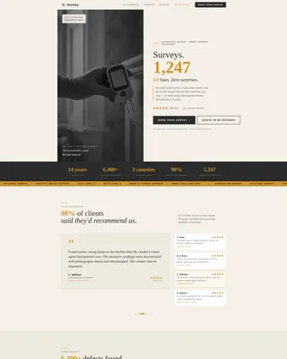 Authoritative Surveyor Landing Page Template