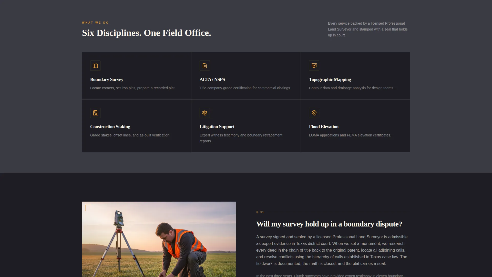 Surveyor Professional Website Template