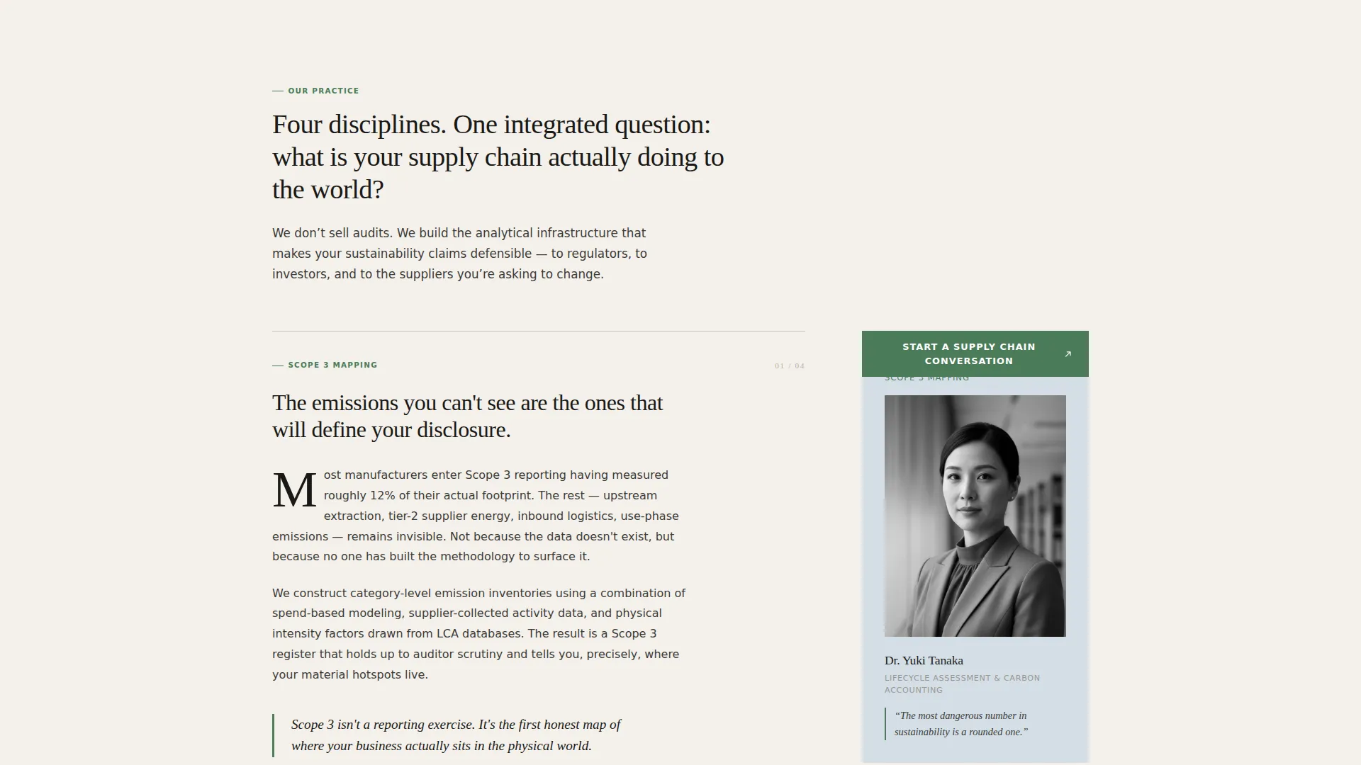 Editorial Supply Chain Sustainability Landing Page