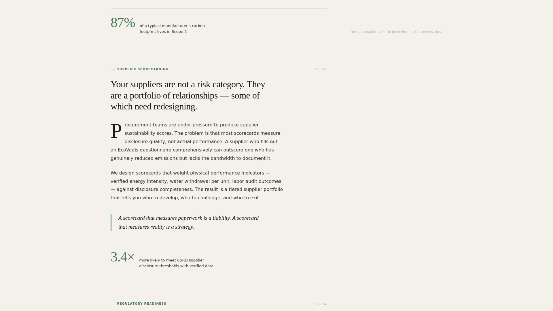 Editorial Supply Chain Sustainability Landing Page