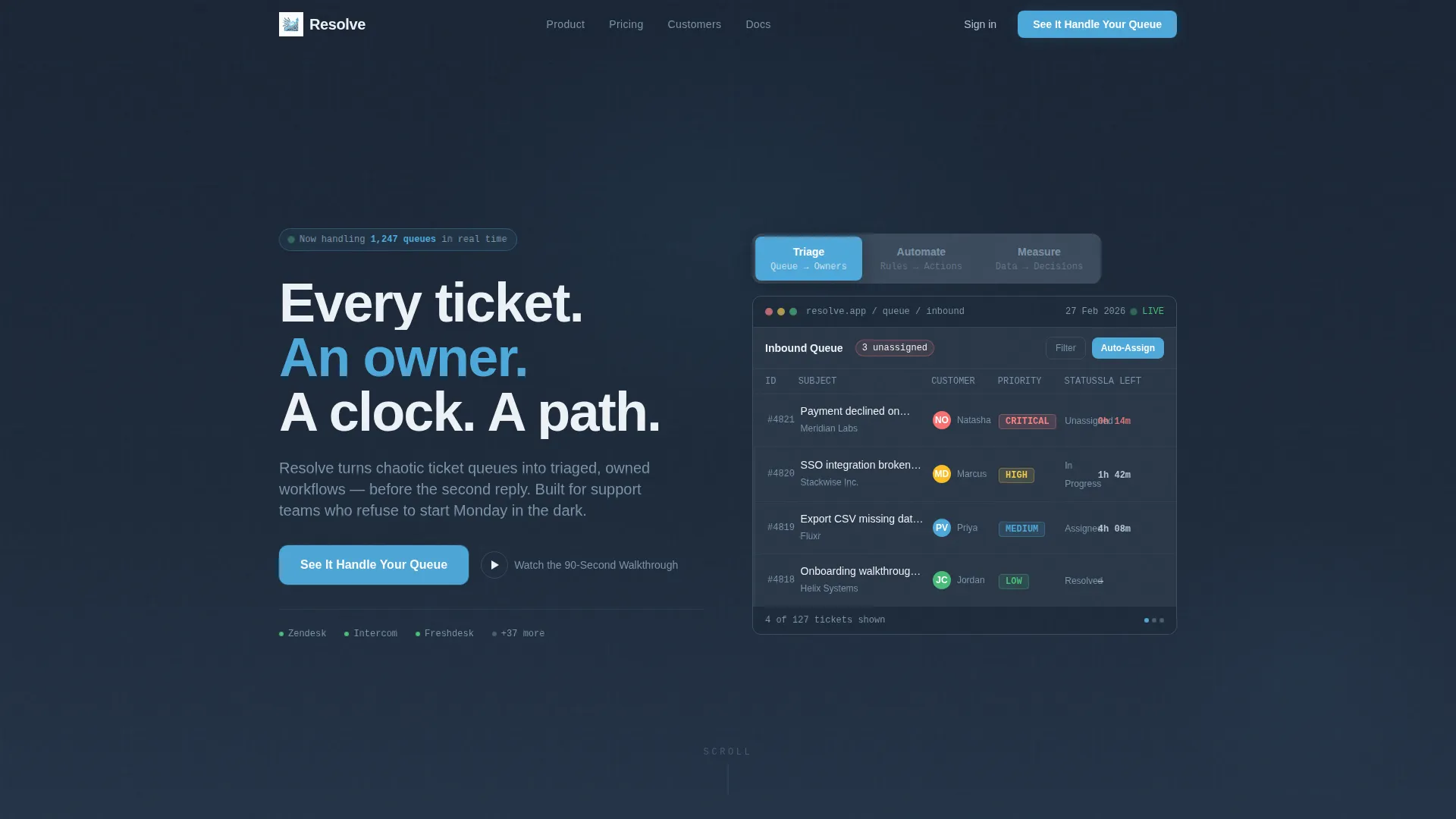 Customer Support Portal Landing Page Template