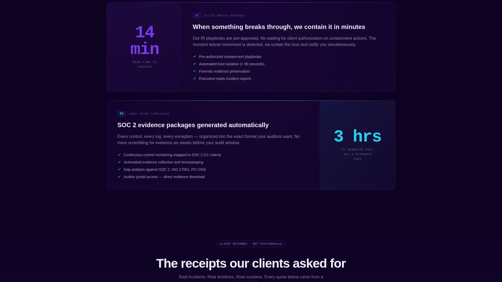 Cybersecurity Client Portal Landing Page Template