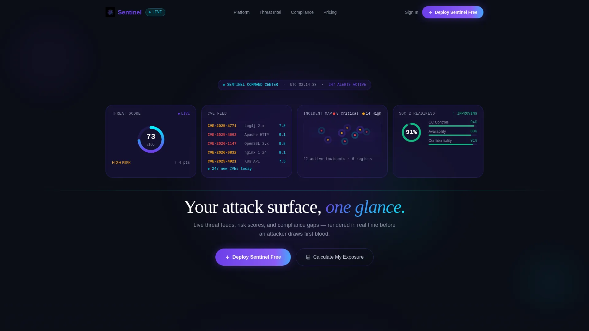Security Ops Landing Page Template