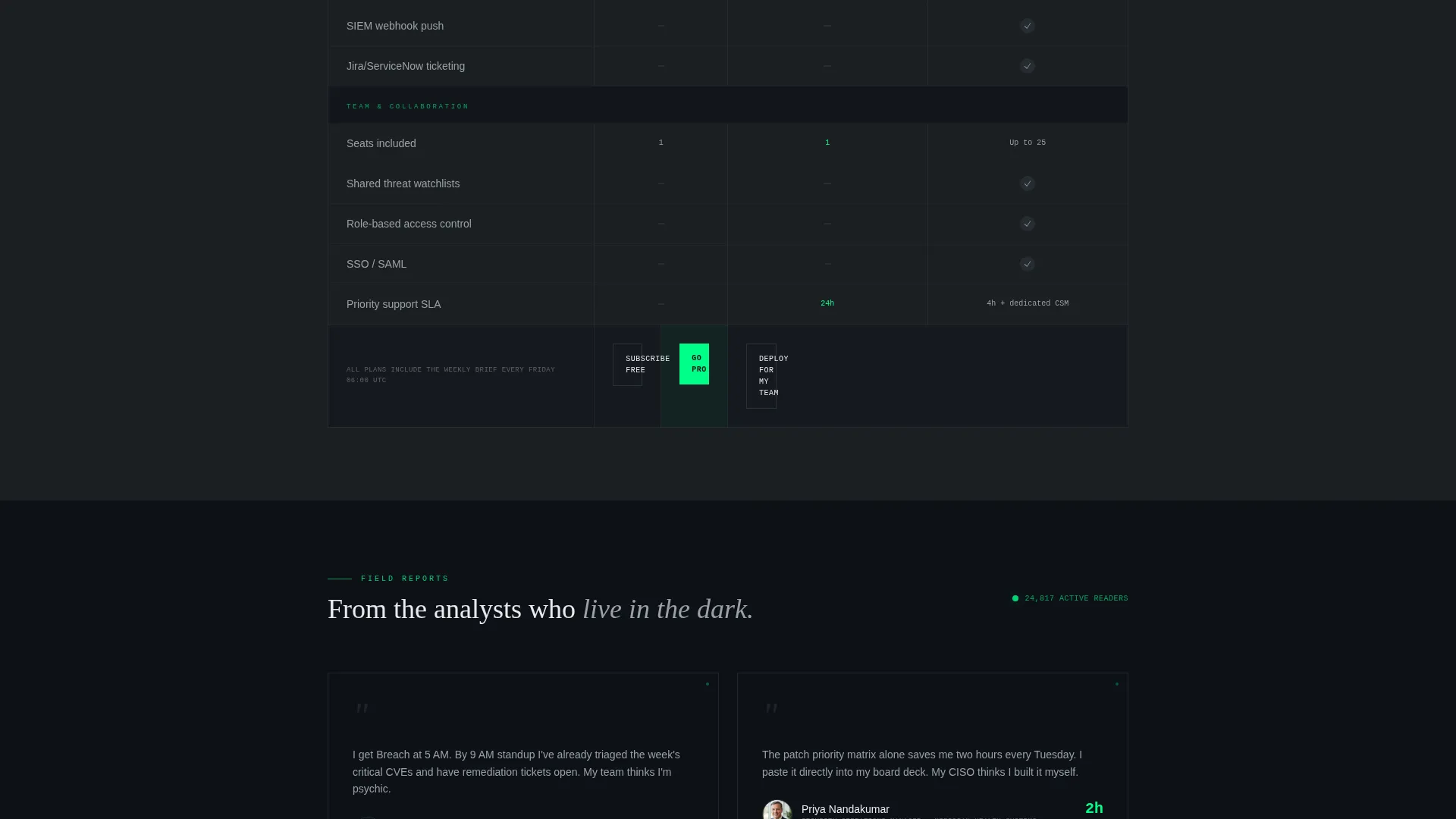 Cybersecurity Newsletter Landing Page Template