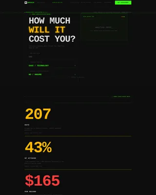 Bold Brutalist Cybersecurity Landing Page Template