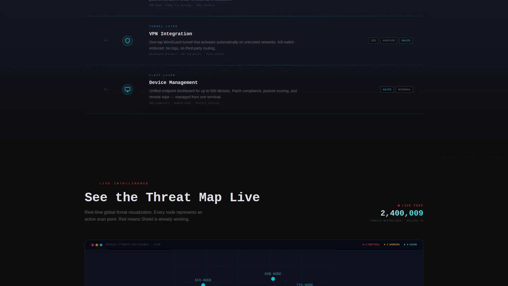 Cybersecurity Mobile App Landing Page Template