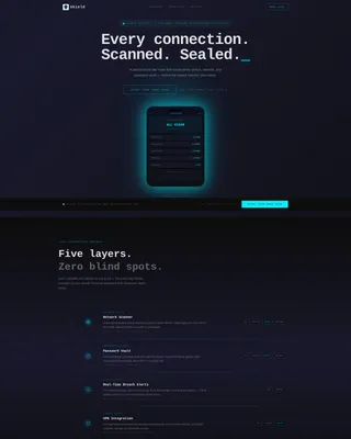 Cybersecurity Mobile App Landing Page Template