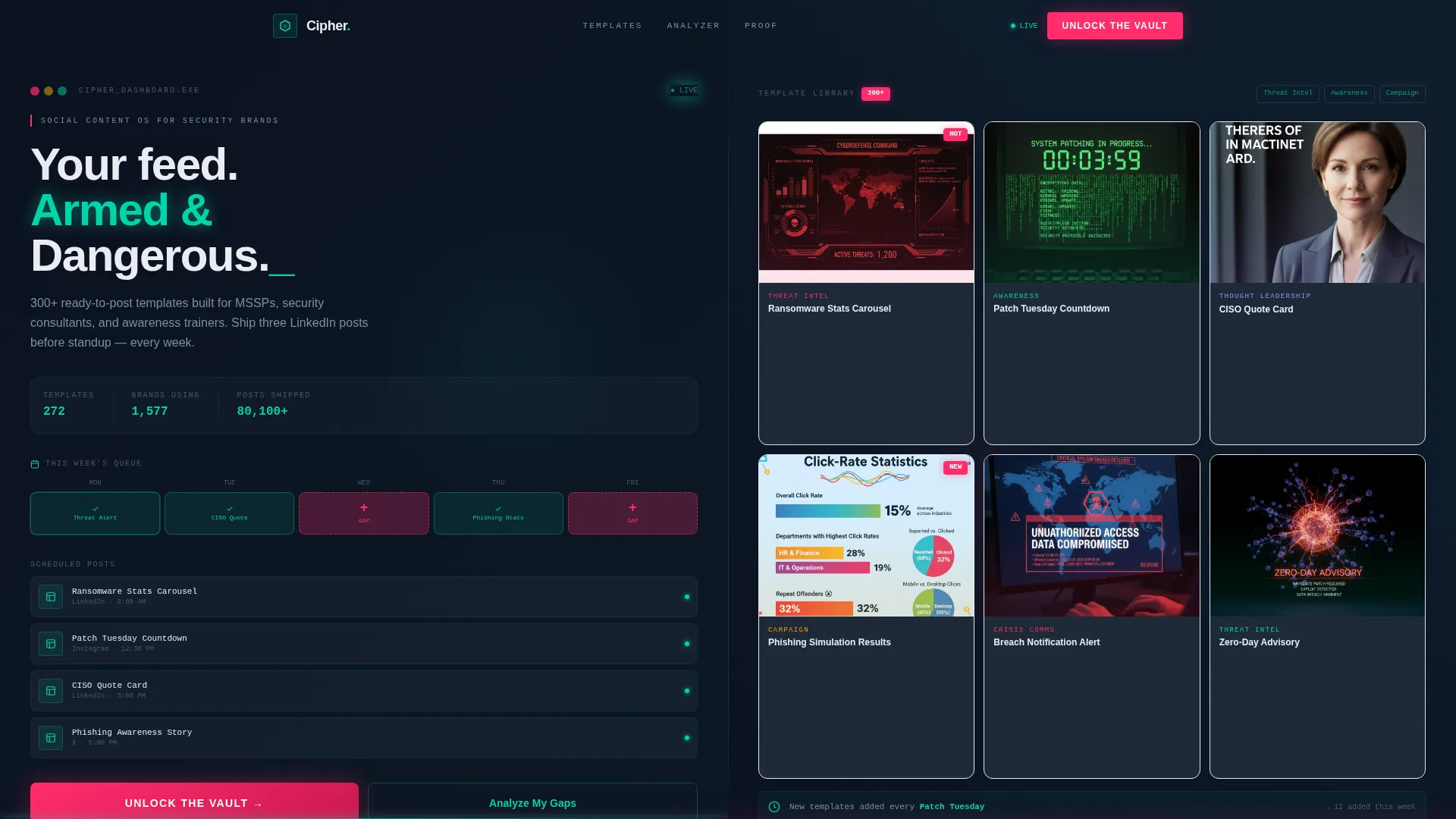 Cybersecurity Social Media Template Landing Page