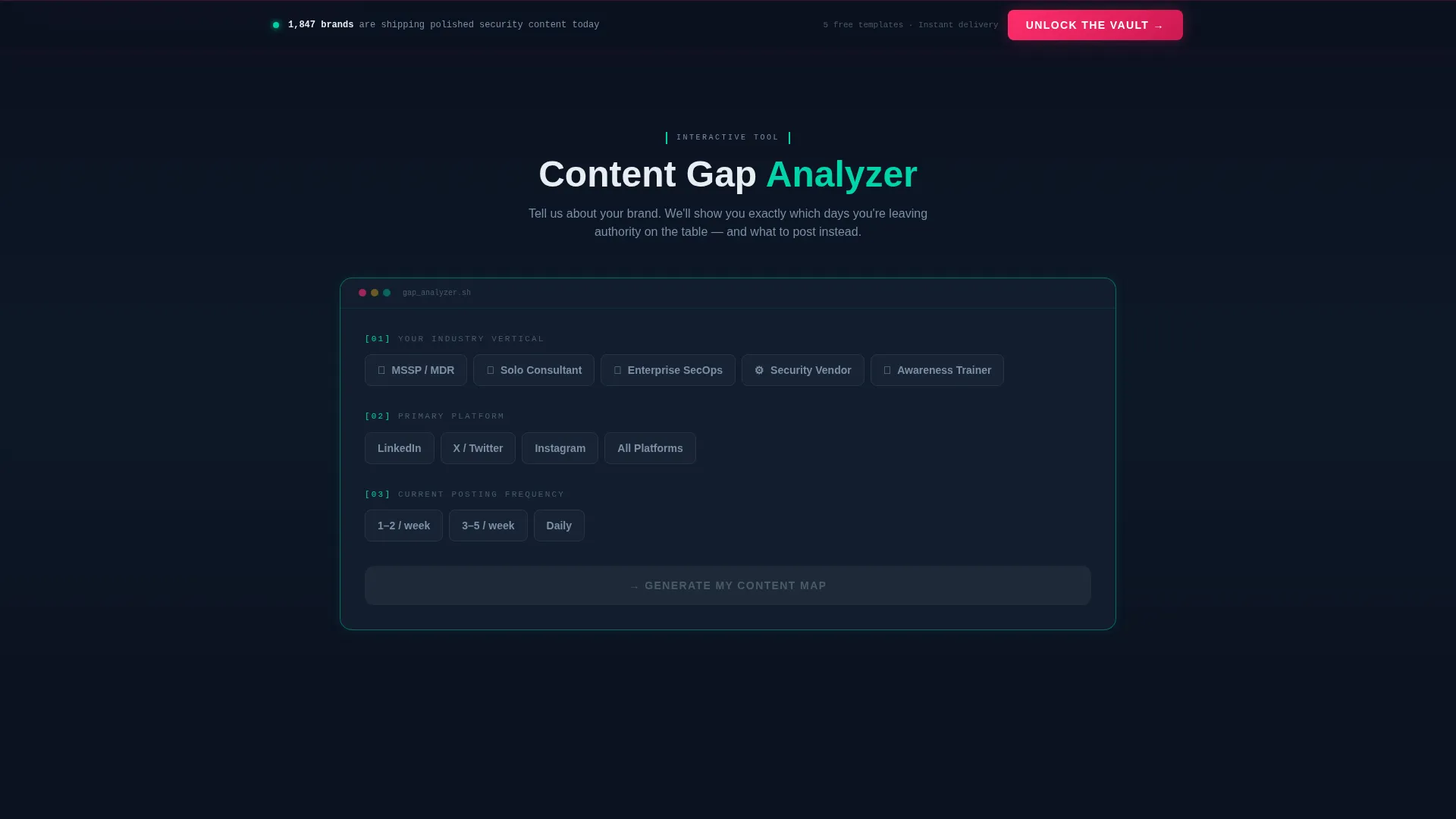Cybersecurity Social Media Template Landing Page