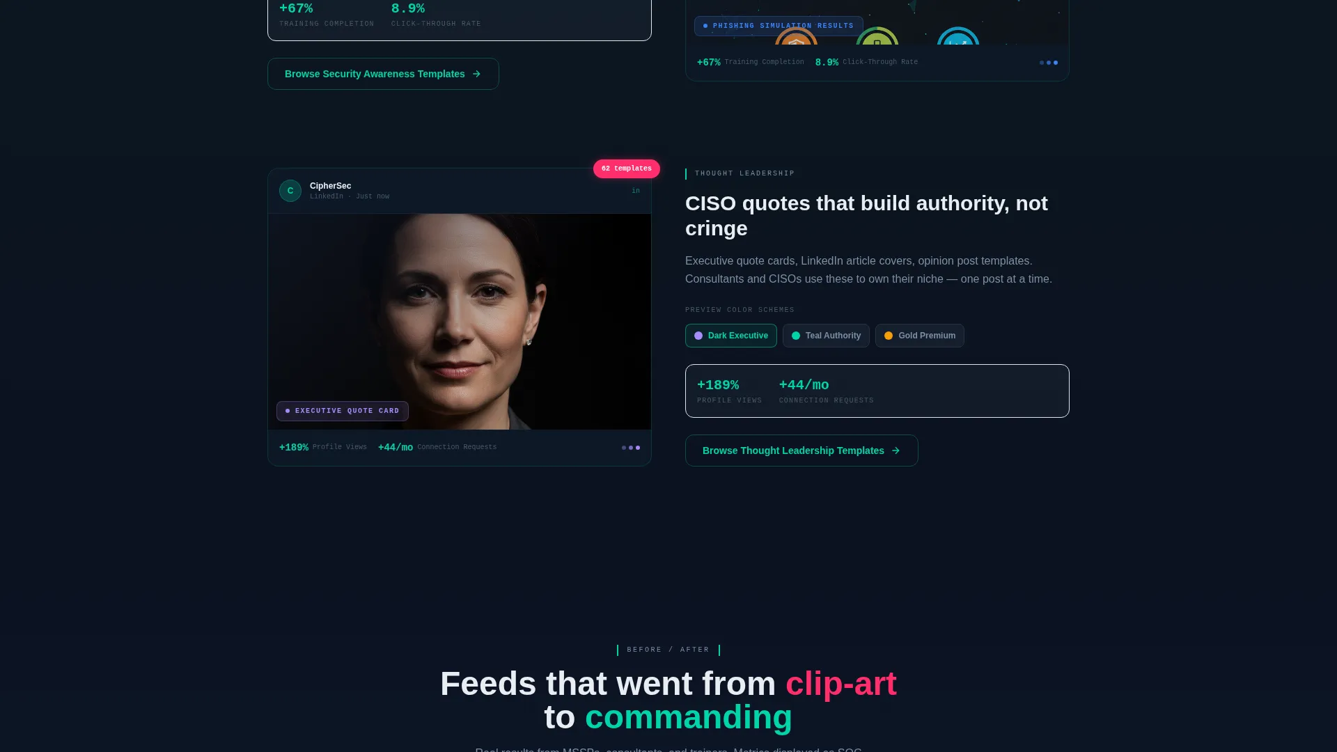 Cybersecurity Social Media Template Landing Page