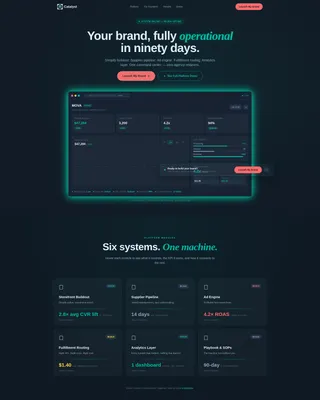 D2C Brand Launch Landing Page Template