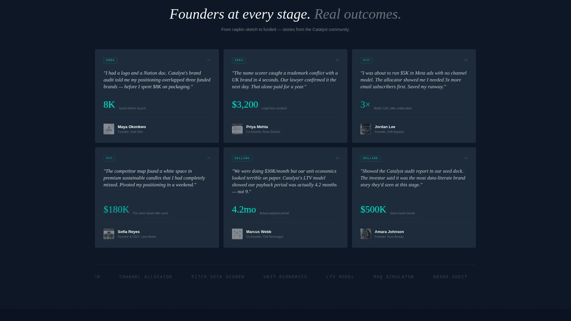 D2C Pre-Seed Brand Landing Page Template