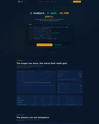 DNA Data Storage Landing Page Template