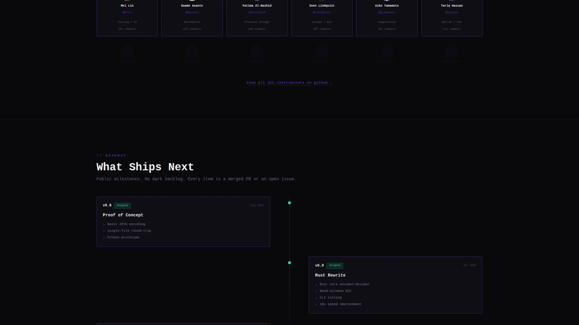 DNA Data Storage Open Source Landing Page Template