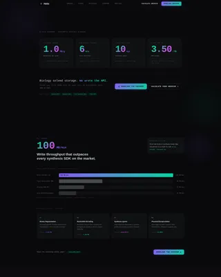 DNA Data Storage Landing Page Template