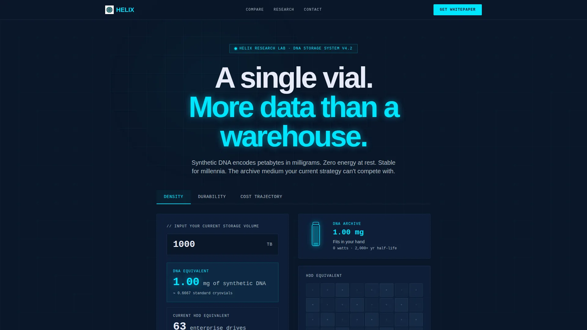 DNA Archive Landing Page Template