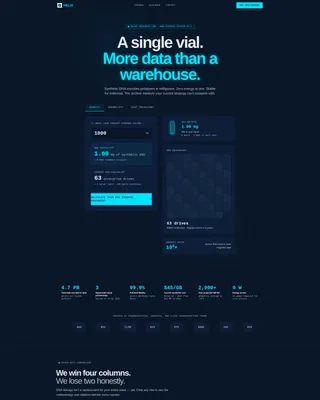 DNA Archive Landing Page Template