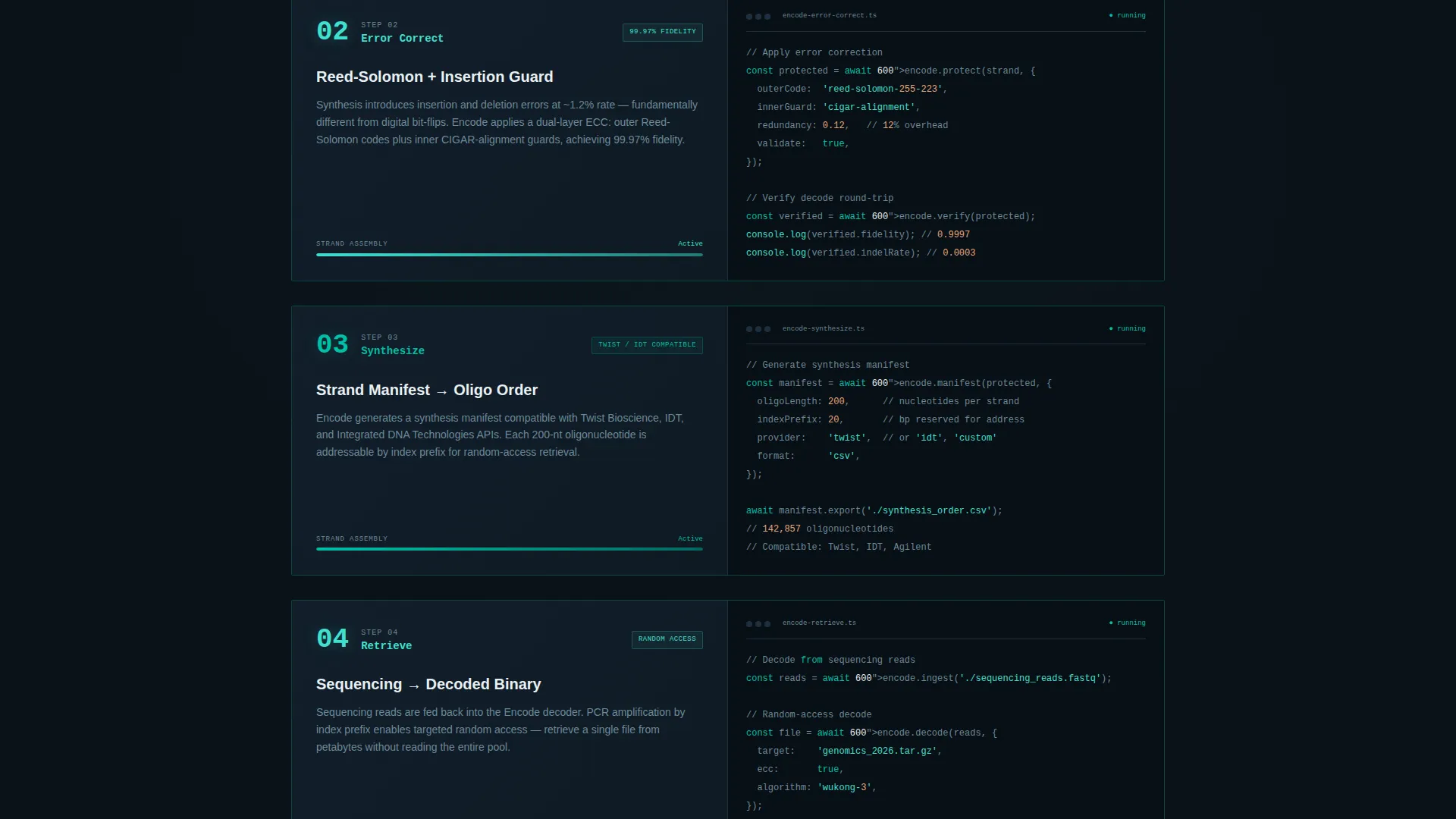 DNA Data Storage Landing Page Template