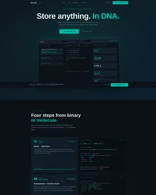 DNA Data Storage Landing Page Template