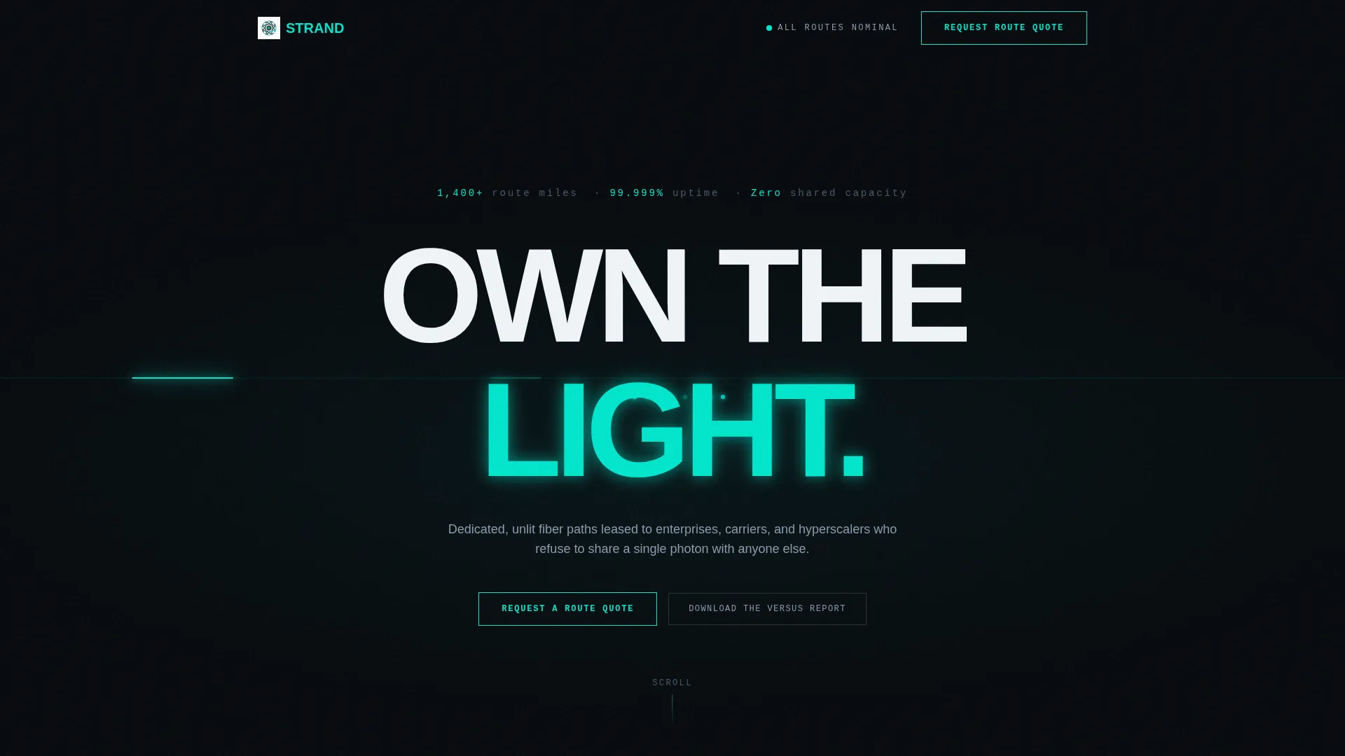 Dark Fiber Provider Landing Page Template