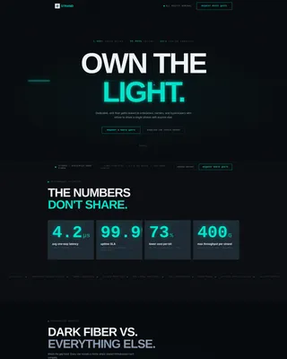 Dark Fiber Provider Landing Page Template