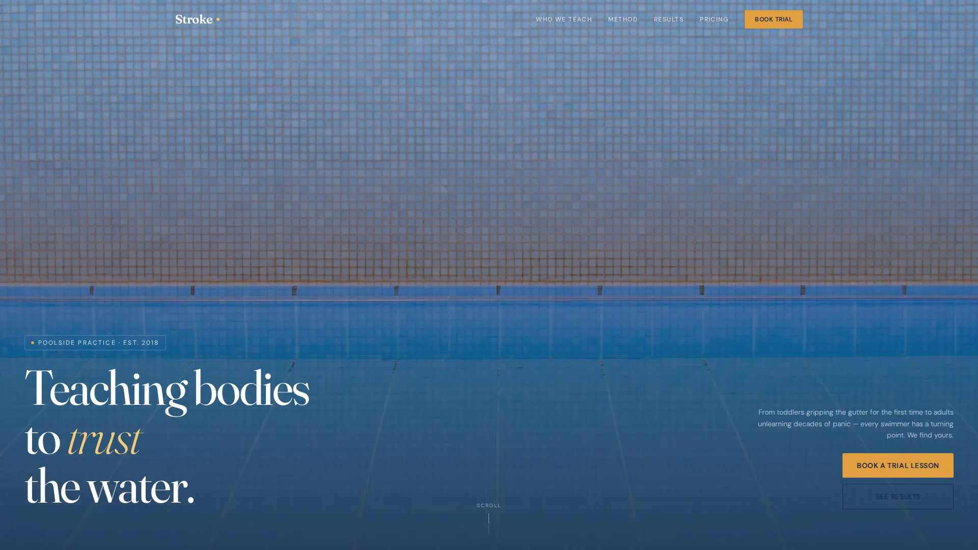 Swim Instructor Booking Website Template