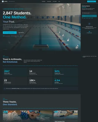Certified Swim Instructor Landing Page Template