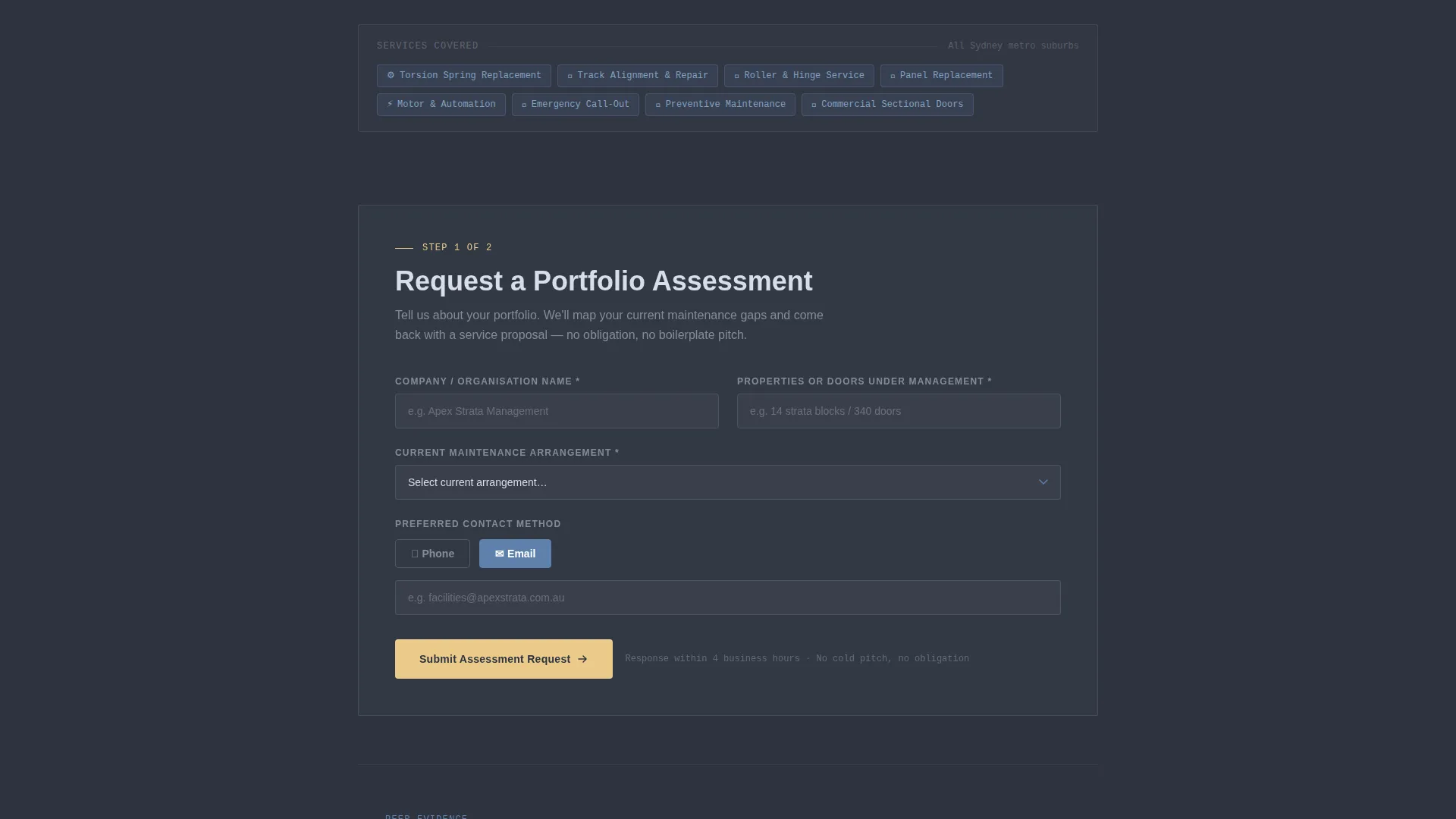 Reliable Garagedoor | Free Website Template | Rocket