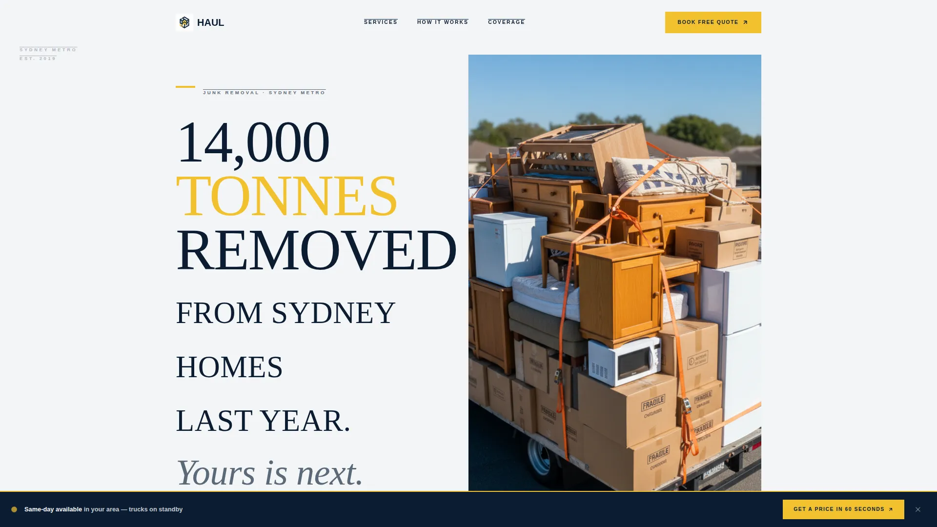 Swift Junk Disposal | Free Website Template | Rocket