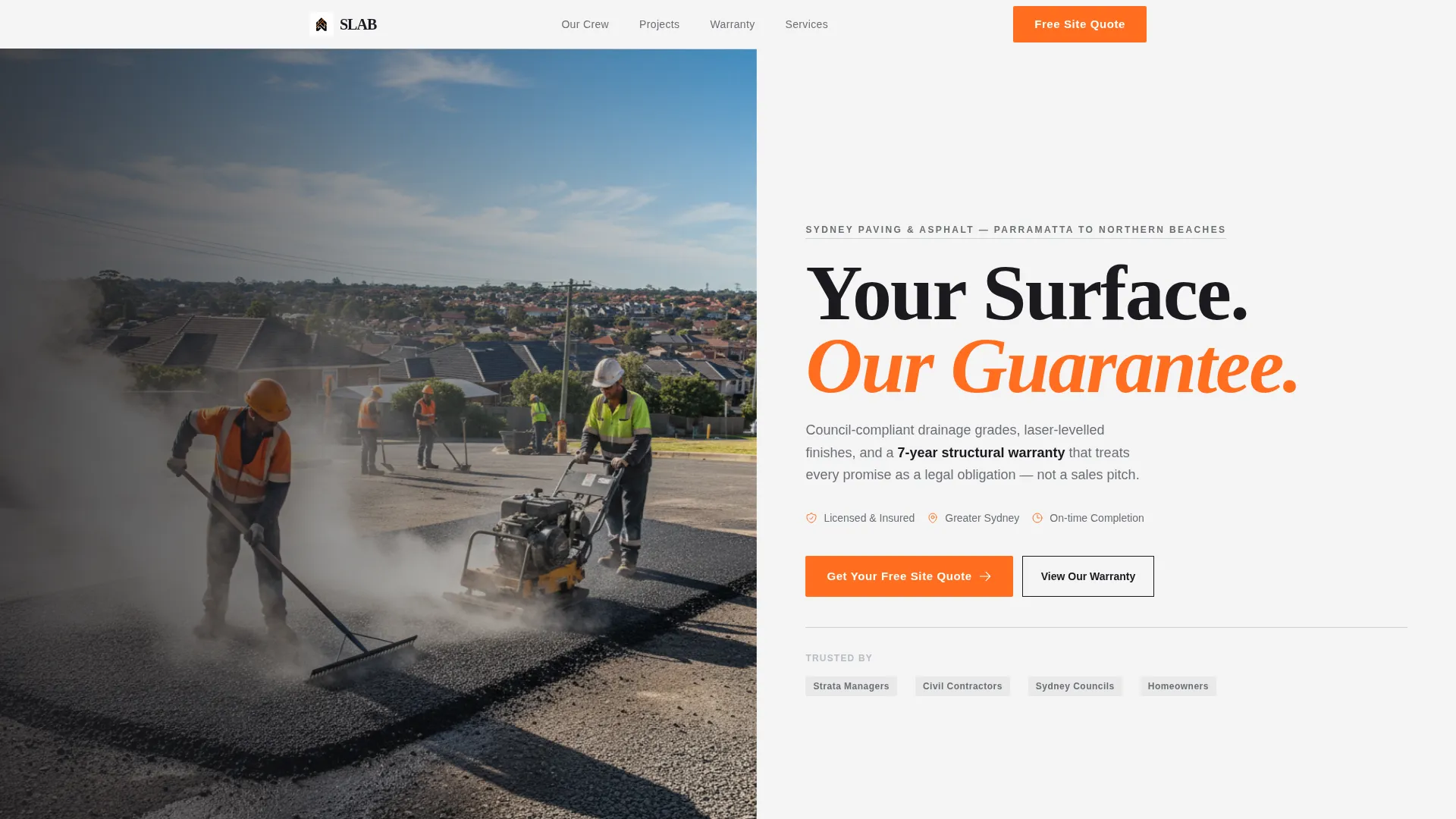 Ironclad Paving | Free Website Template | Rocket