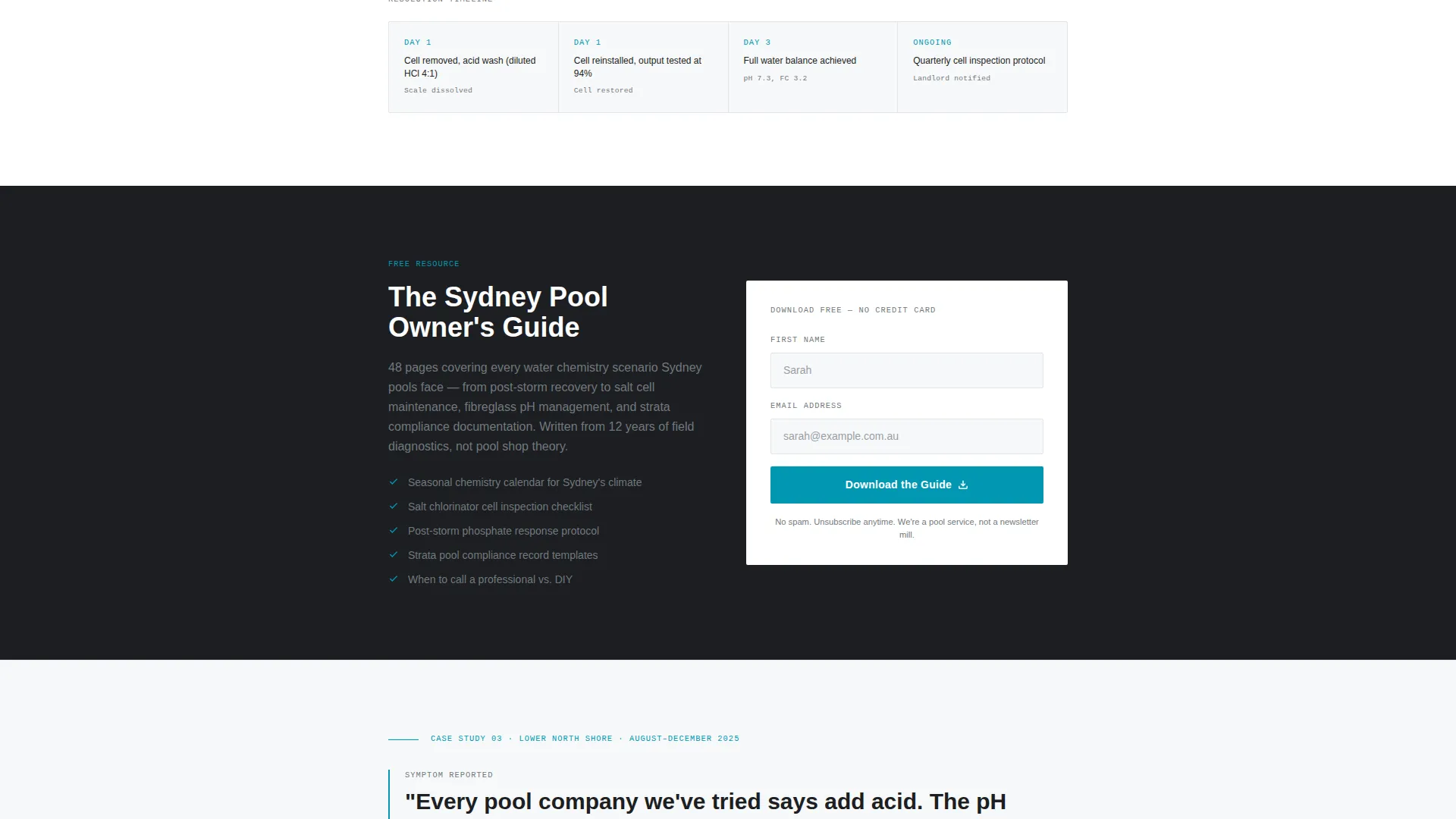 Diagnostic Poolcare | Free Website Template | Rocket