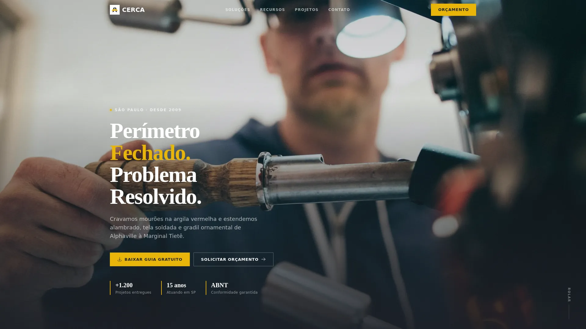 Fence Installation Landing Page Template for São Paulo
