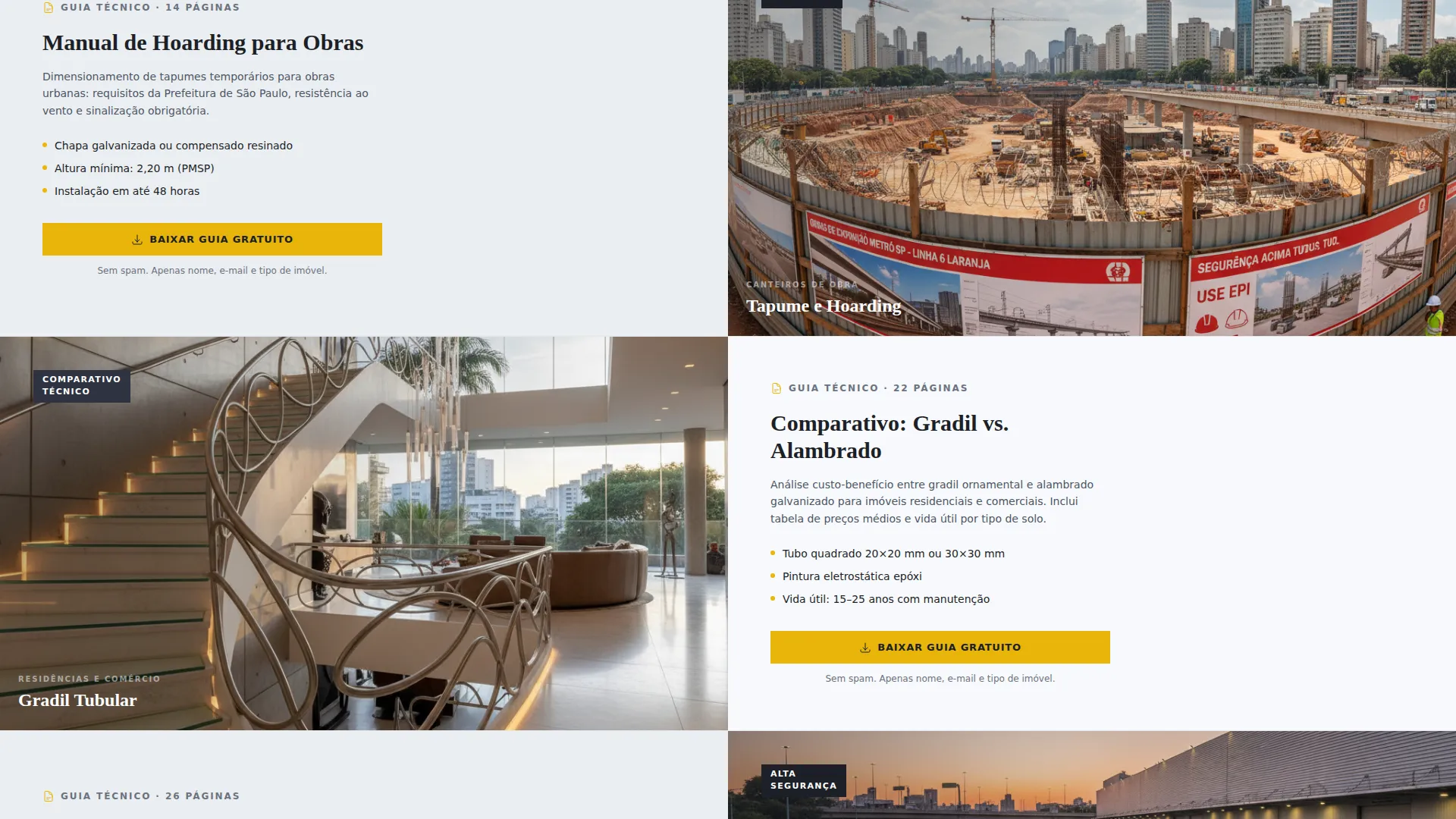 Fence Installation Landing Page Template for São Paulo