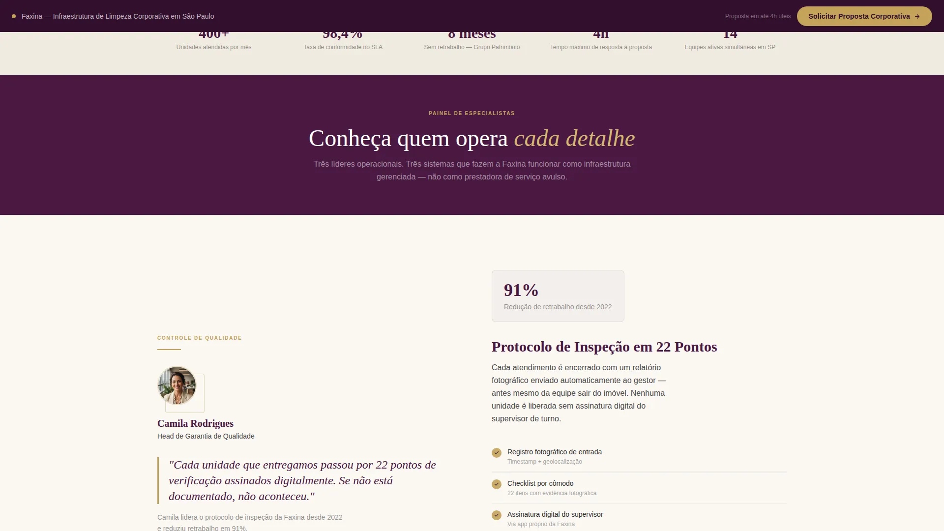 Executive Cleaning B2B Landing Page Template
