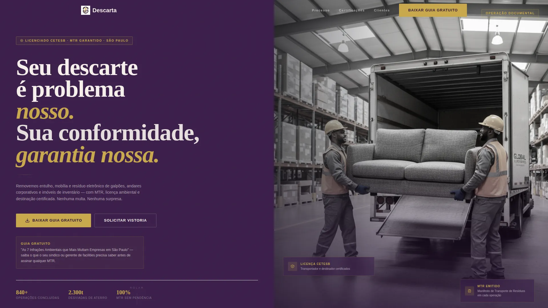 Compliant Disposal Landing Page Template