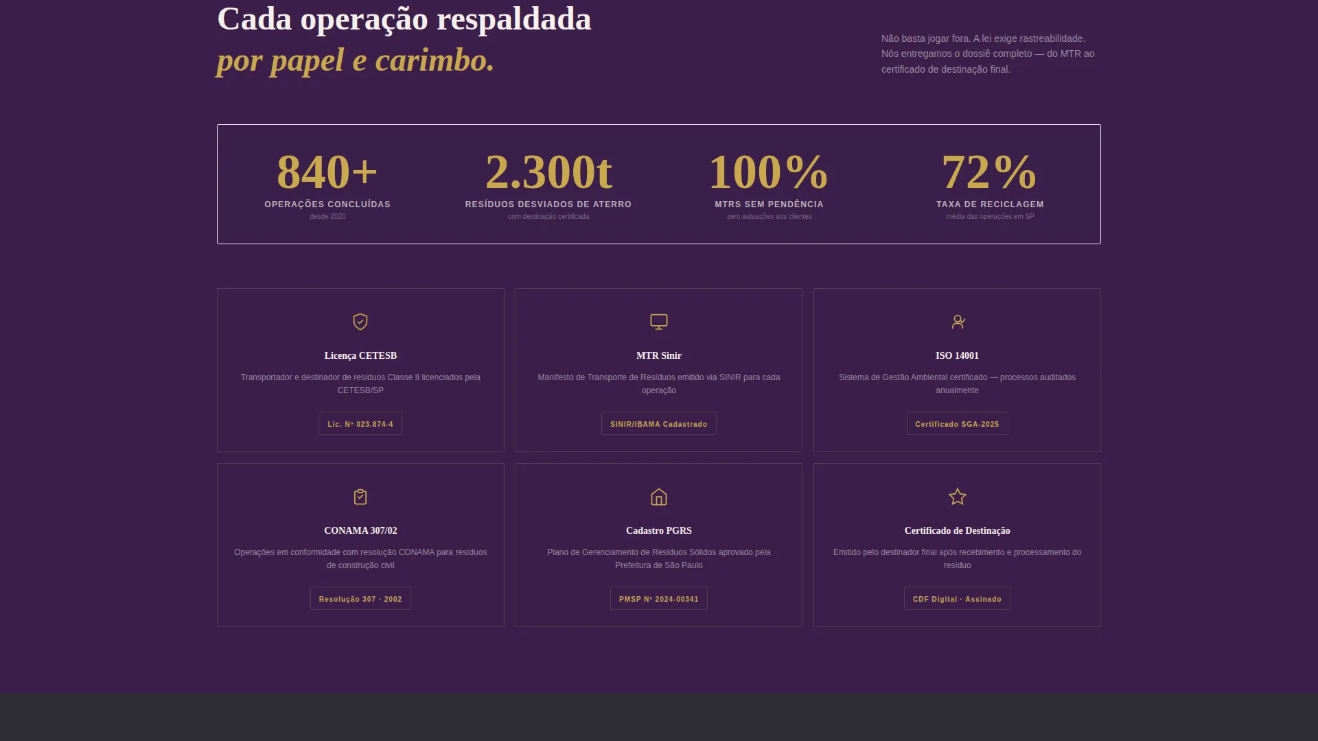Compliant Disposal Landing Page Template