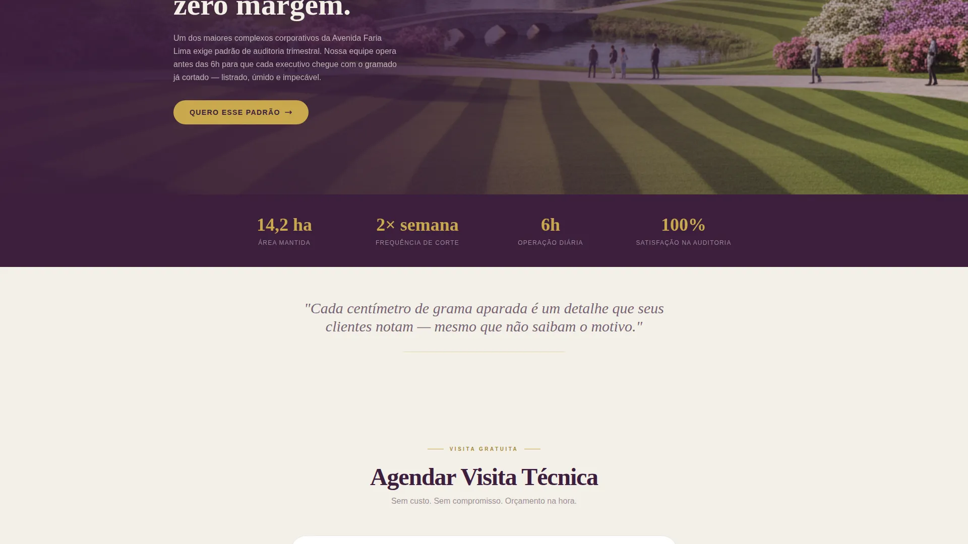 Precision Lawn Care Landing Page Template