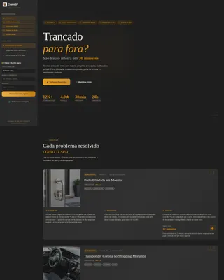 Landing Page Template for São Paulo Locksmith Services