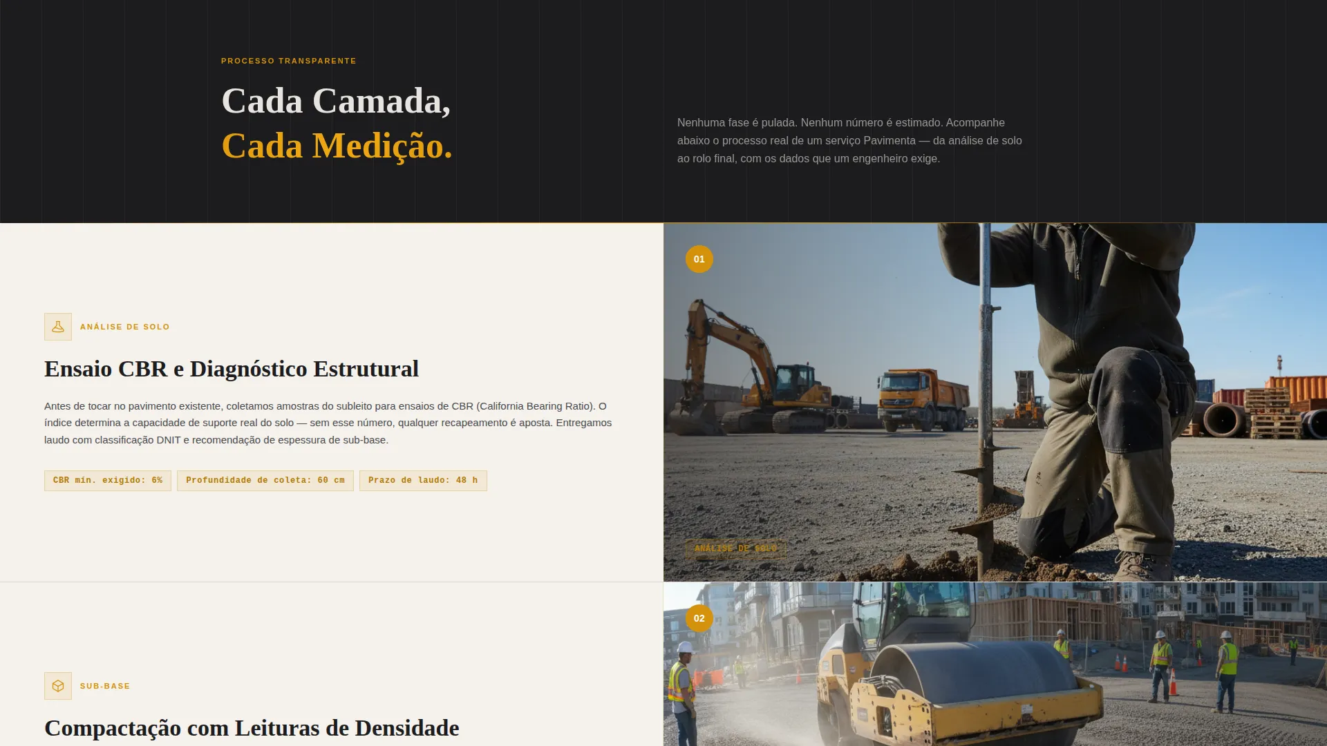 São Paulo Paving Company Landing Page Template