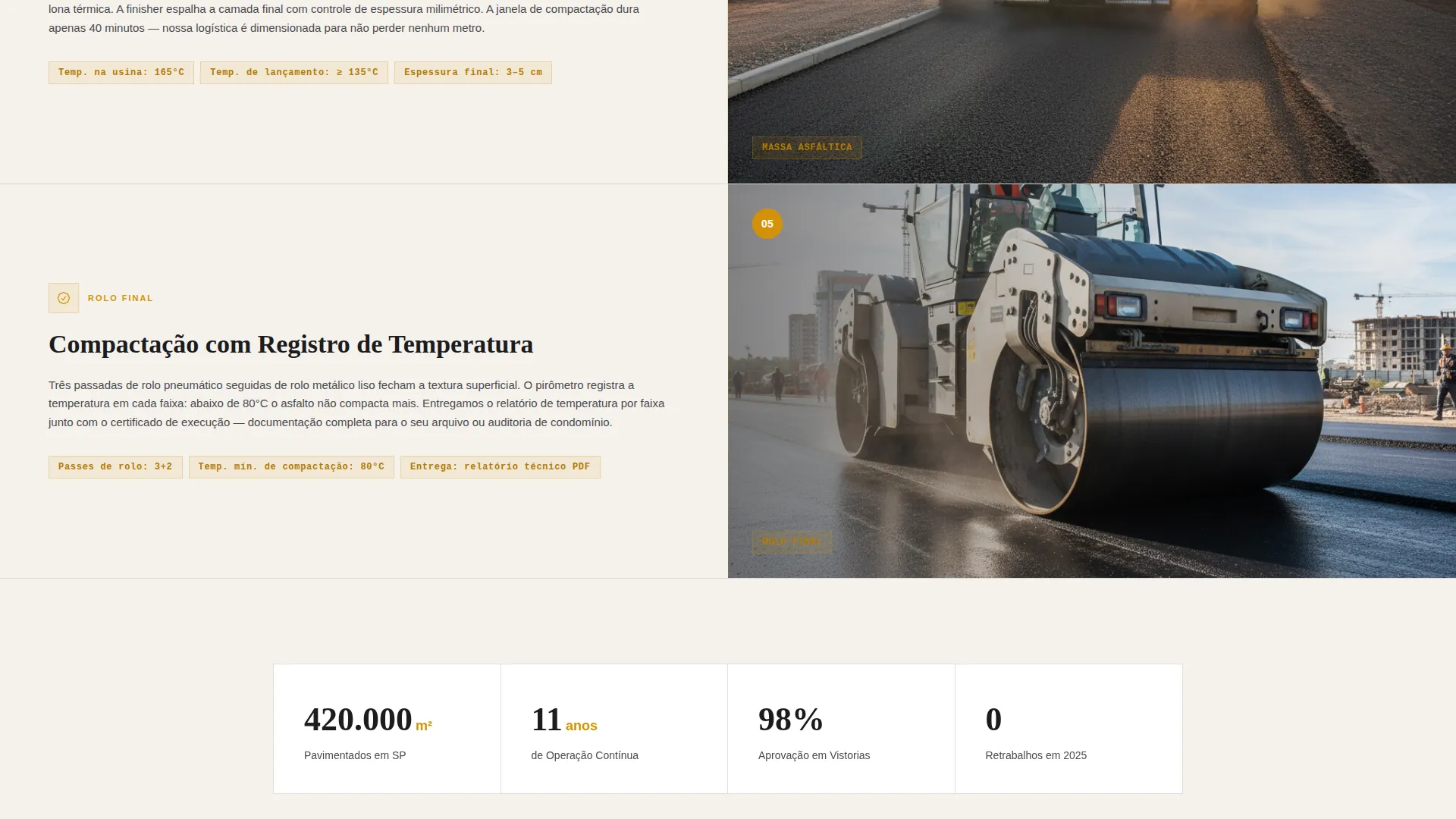 São Paulo Paving Company Landing Page Template
