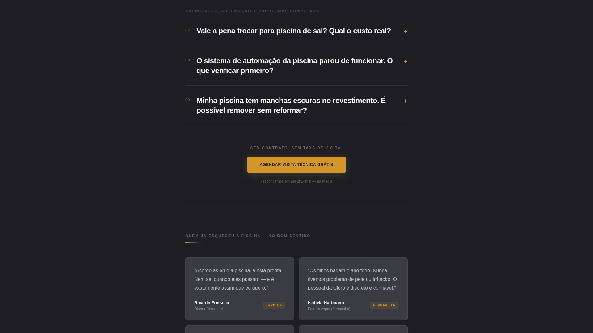 Executive Pool Cleaning Landing Page Template