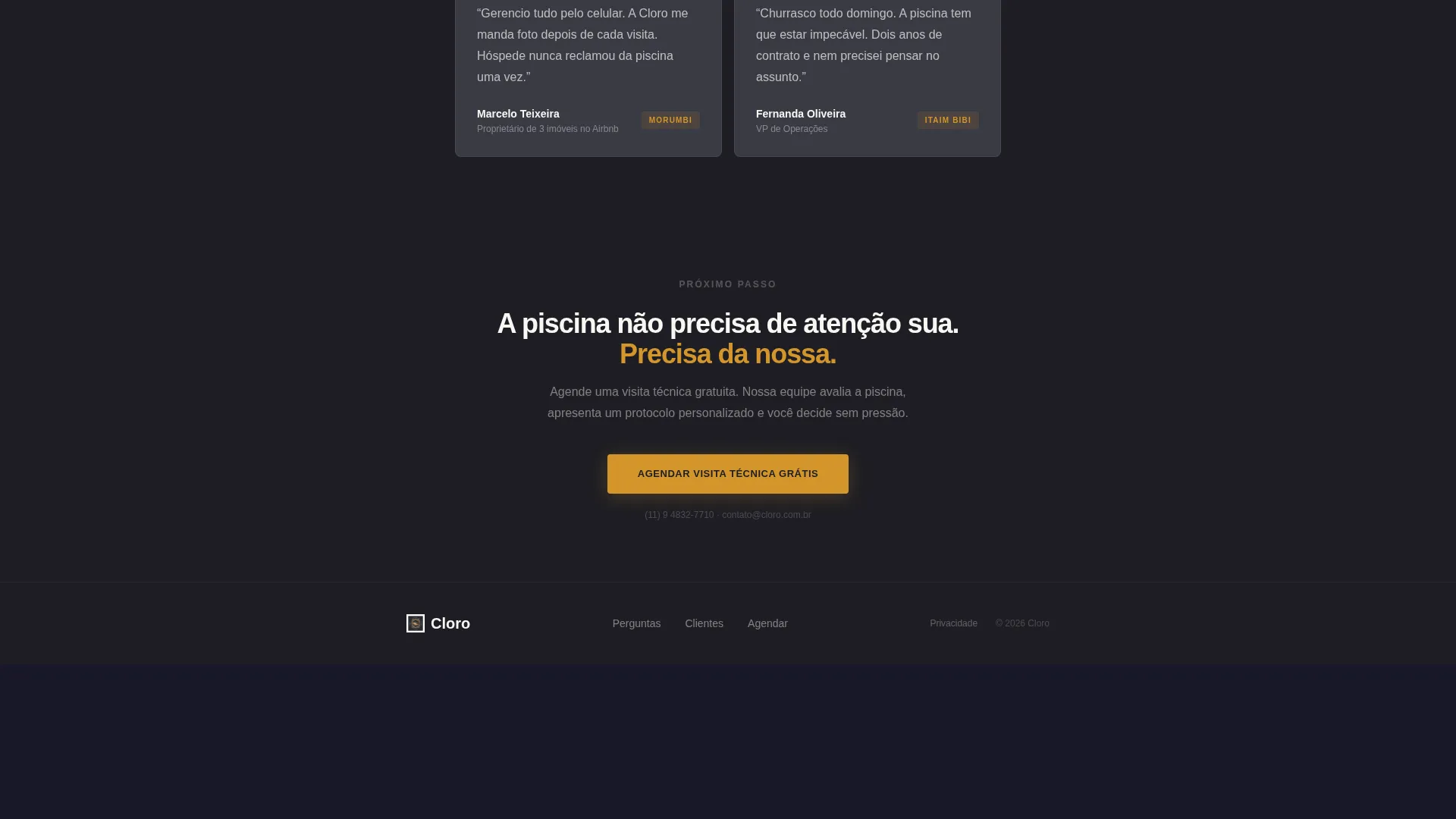Executive Pool Cleaning Landing Page Template