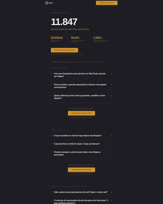 Executive Pool Cleaning Landing Page Template