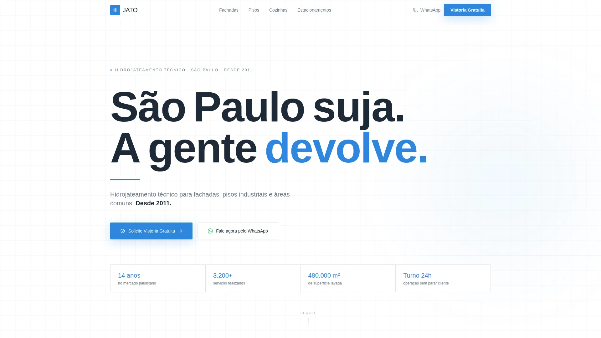 Hydrojetting Landing Page Template for São Paulo Services